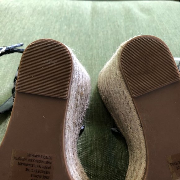 NWOT Just Fab "Looks to Thrill" Jute Wedge Sandal w/ Ankle strap 9M - Picture 10 of 12